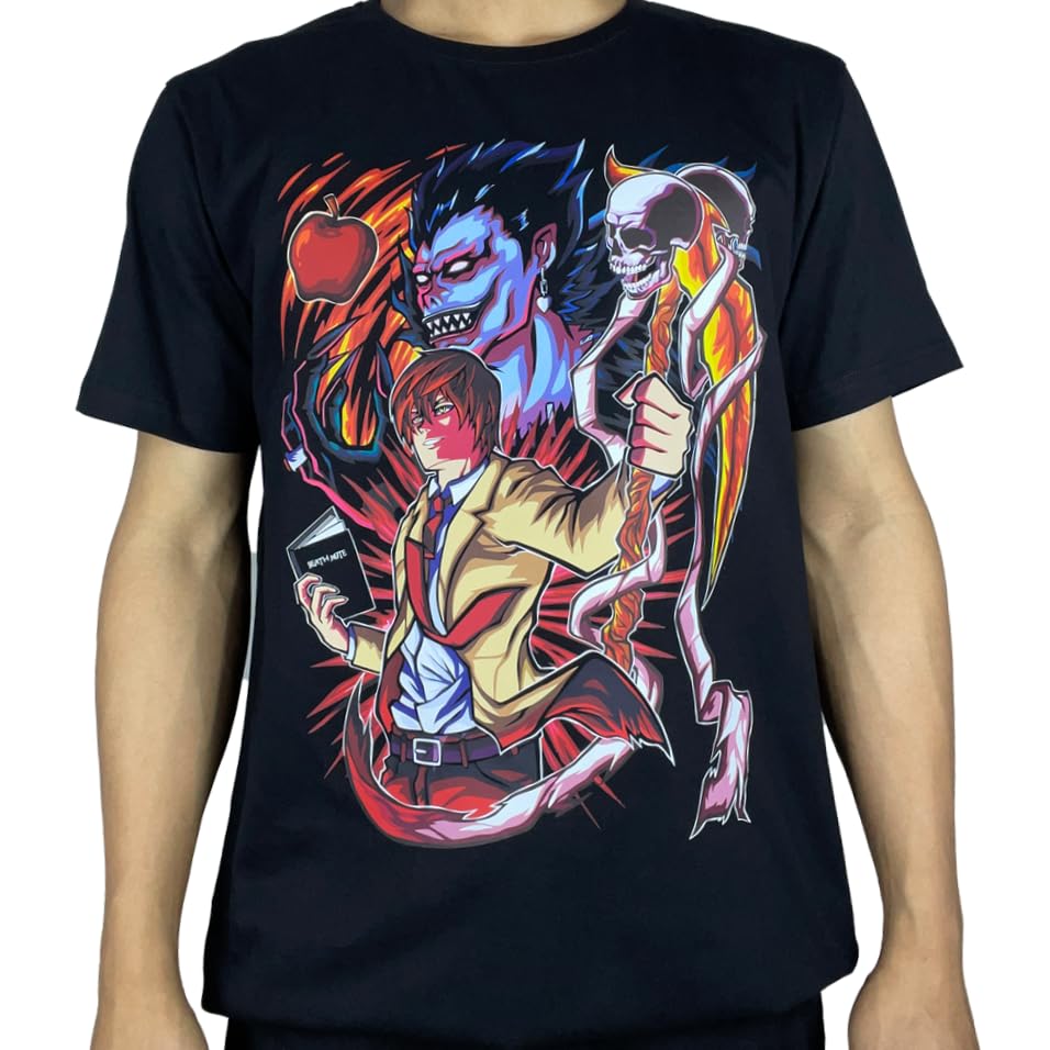 Buy MOKOMOKO Death Note - Light X Ryuk T-Shirt, Regular Fit, Half